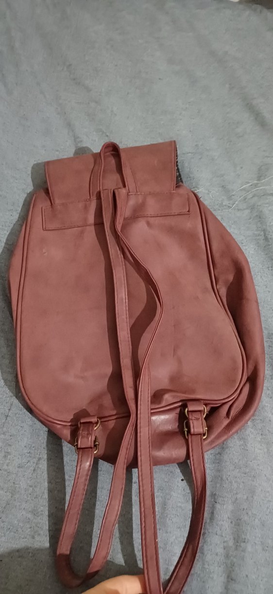 Kahverengi Deri Kadın Sırt Çantası - Görsel 2