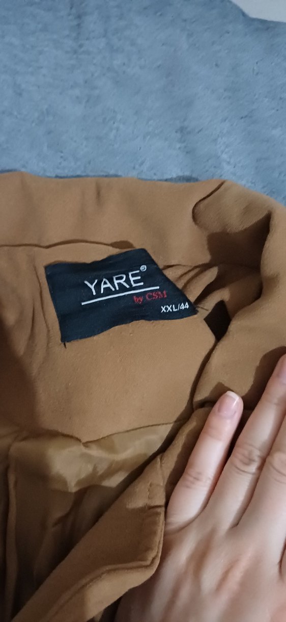 Düğmeli Bej Süet Midi Kadın Kaban - Görsel 4