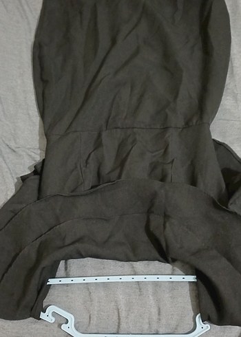 Siyah Uzun straplez Abiye Elbise balık - Görsel 3