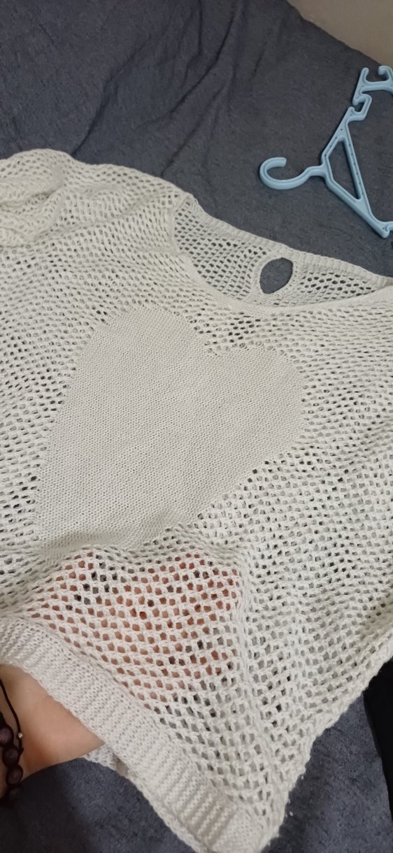 Gri Örgü Salaş Kadın Kazak - Görsel 4