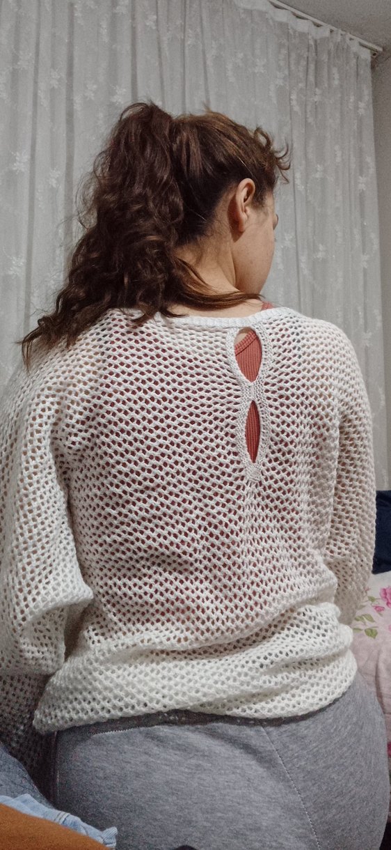 Gri Örgü Salaş Kadın Kazak - Görsel 3