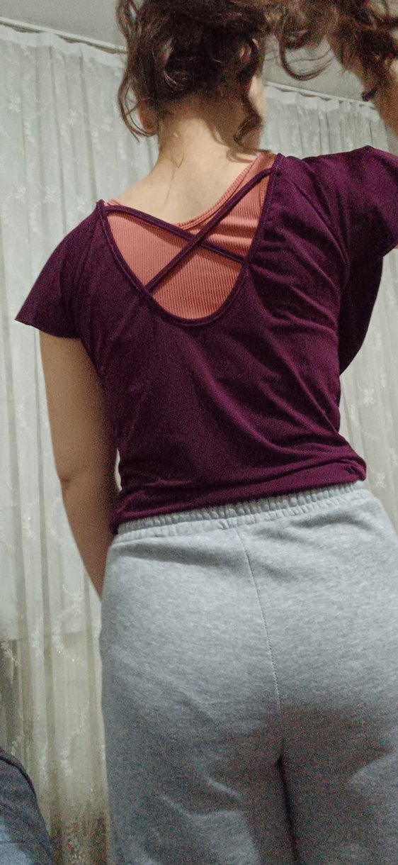 Mor Renkli Salaş Tişörtü - Görsel 3