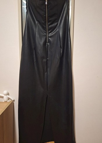 bershka deri elbise - Görsel 2