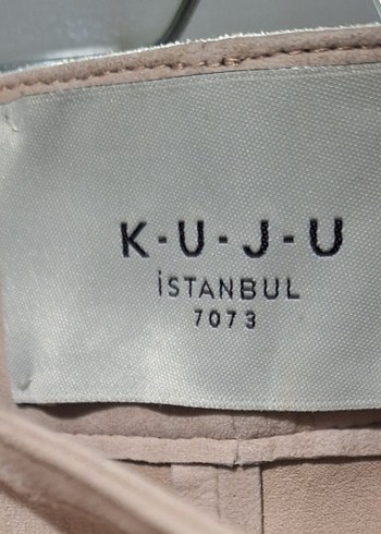 Bej Kadın Süet Kumaş Pantolon - Görsel 3