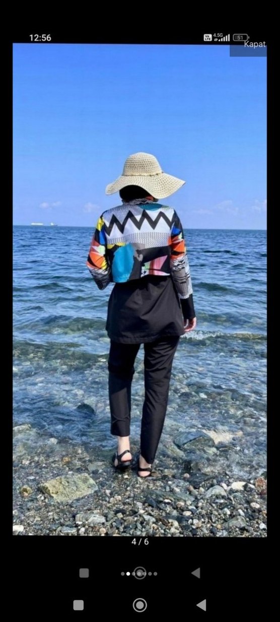 Renkli Arzu Karakaş tesettür Mayo - Görsel 2