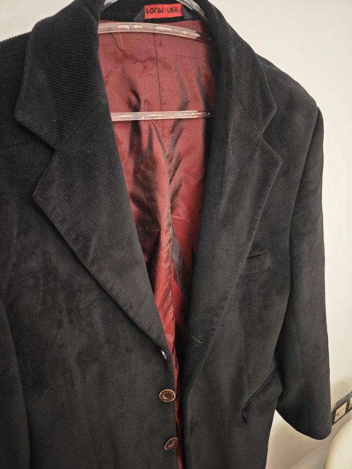 Düğmeli Siyah Erkek Takım Elbise - Görsel 2