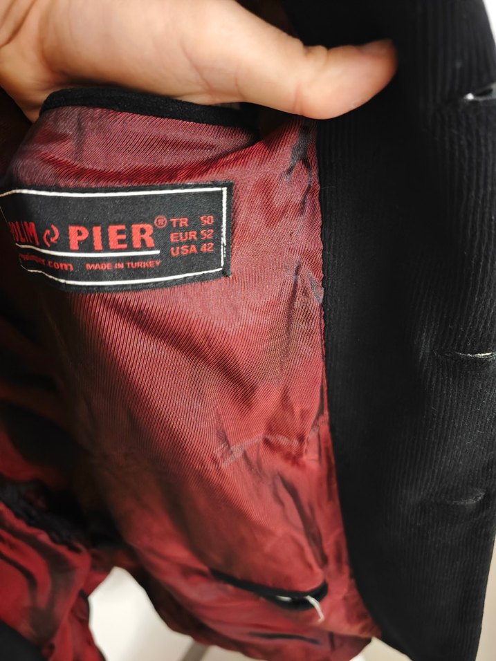 Düğmeli Siyah Erkek Takım Elbise - Görsel 3