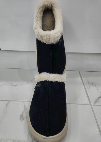 SİYAH KADIN EV BOTU KIŞLIK - Görsel 5