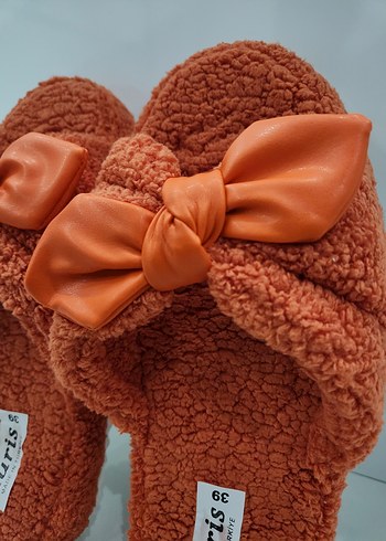 FİYONKLU TURUNCU EV TERLİĞİ KADIN ŞIK - Görsel 4