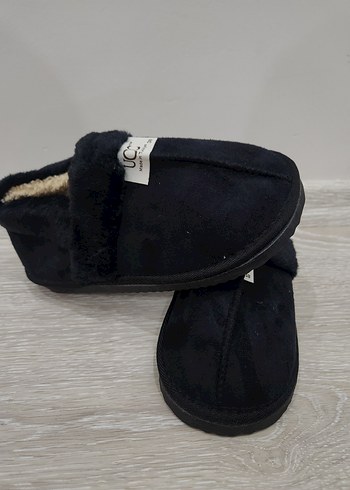 Kadın Siyah-Kahve Kürklü Sıcak Ev Terliği - Görsel 3