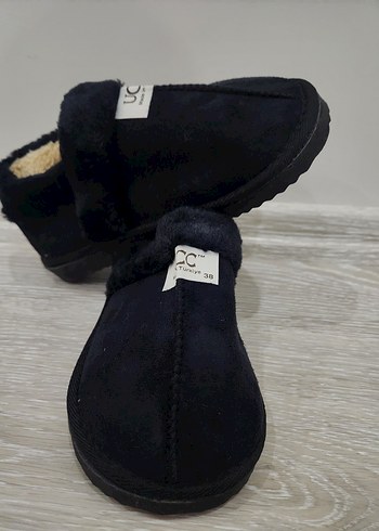 Kadın Siyah-Kahve Kürklü Sıcak Ev Terliği - Görsel 2