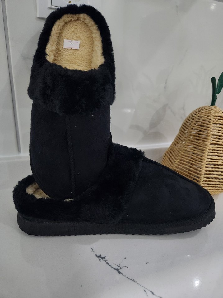 PELUŞ EV TERLİĞİ BABETİ AYAKKABISI KADIN - Görsel 2