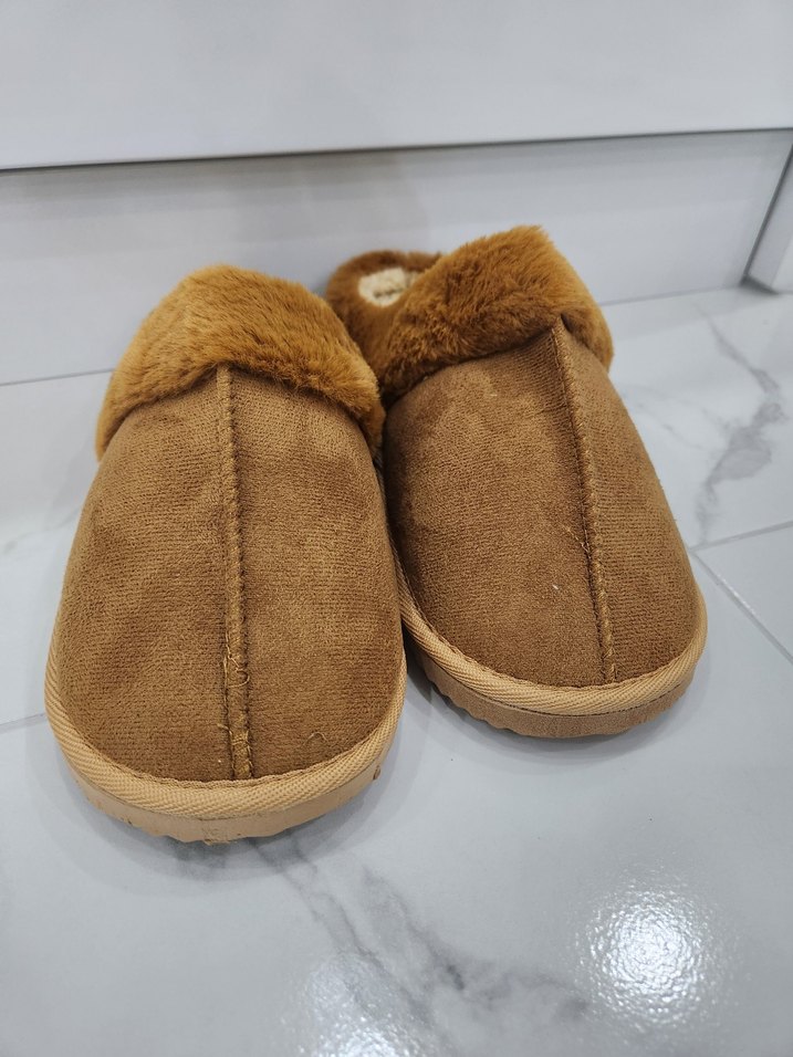 KAHVERENGİ PELUŞ EV PANDİFİ. KIŞLIK - Görsel 3