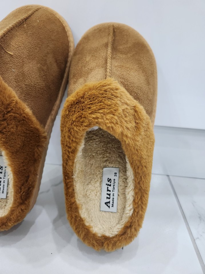 KAHVERENGİ PELUŞ EV PANDİFİ. KIŞLIK - Görsel 5