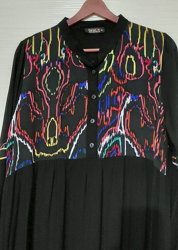 Çok Renkli Uzun Elbise - Görsel 2