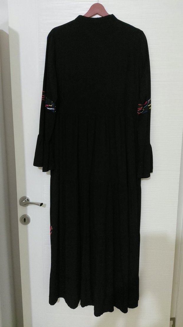 Çok Renkli Uzun Elbise - Görsel 4