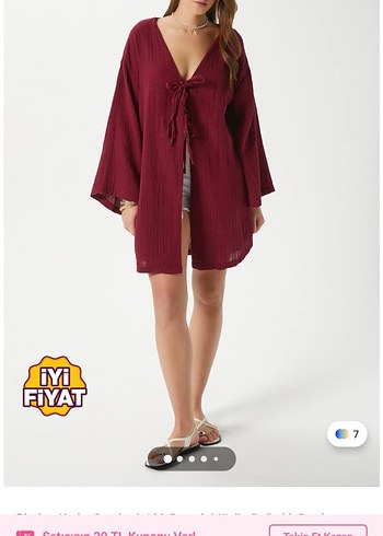 Bordo Kimono - Görsel 5