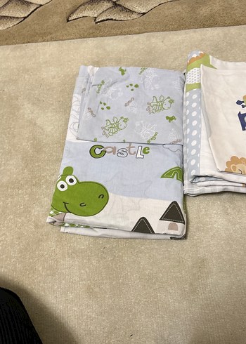 Bebek ve Çocuk Uyku Tekstili Seti Gri Desenli - Görsel 5