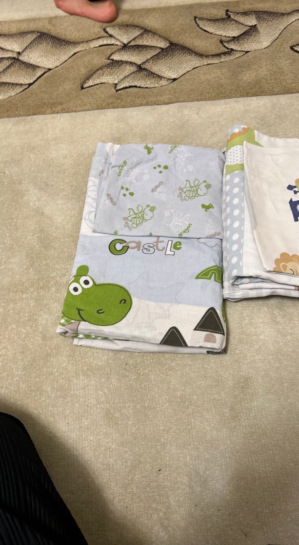 Bebek ve Çocuk Uyku Tekstili Seti Gri Desenli - Görsel 5