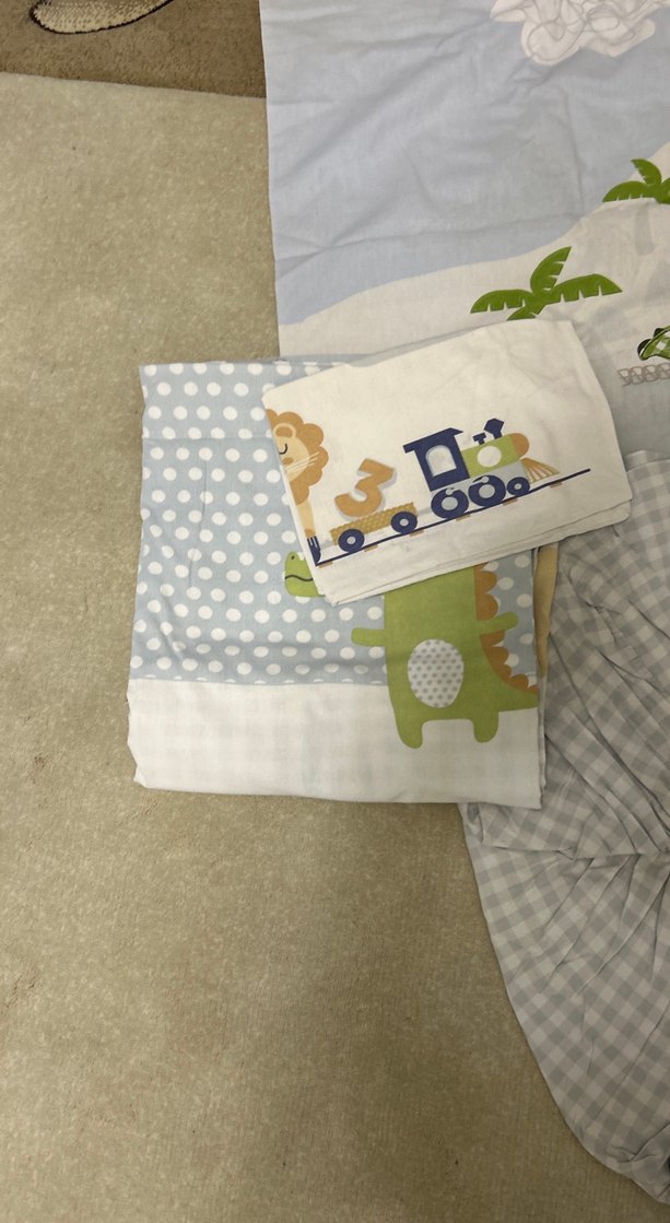 Bebek ve Çocuk Uyku Tekstili Seti Gri Desenli - Görsel 2