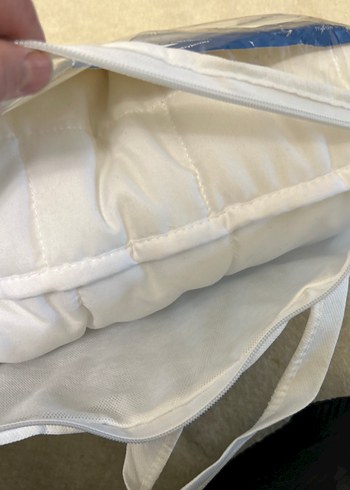 Beyaz Baskılı Pamuk Bebek Yastığı - Görsel 5