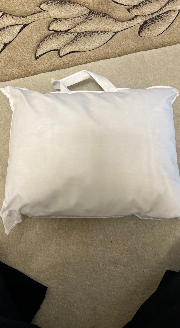 Beyaz Baskılı Pamuk Bebek Yastığı - Görsel 3