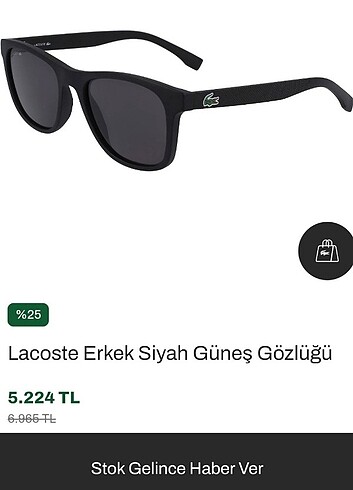 ORJINAL LACOSTE GÜNEŞ GÖZLÜĞÜ 