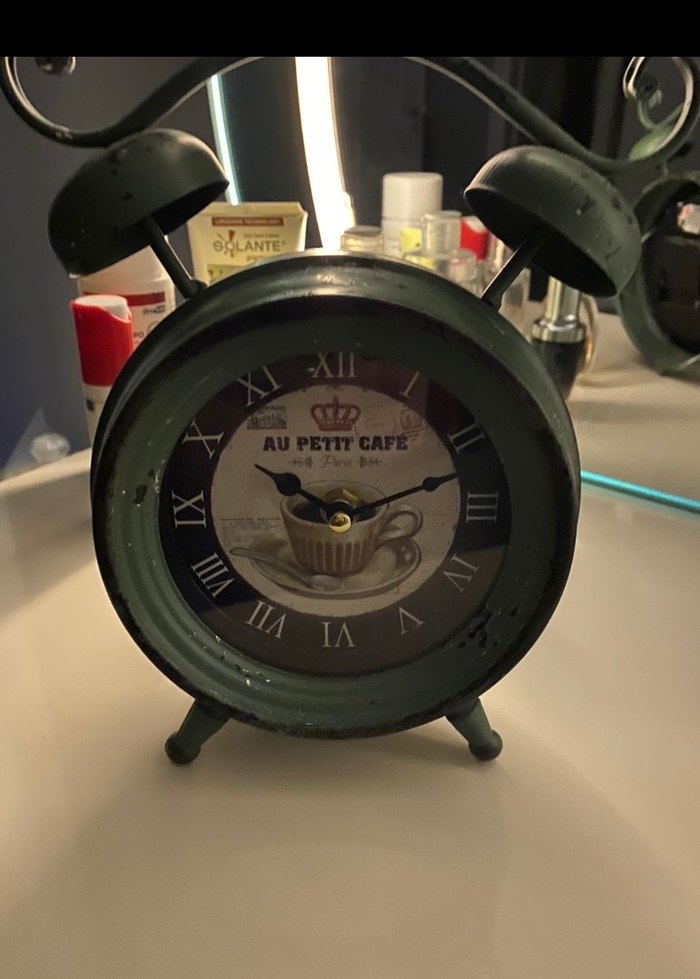 Yeşil eskitme  Retro Masa Saati - Görsel 3