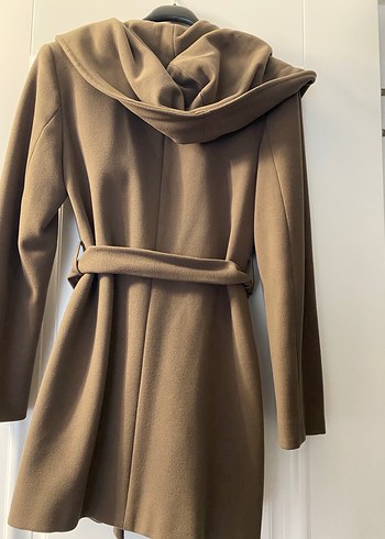 Batik marka Kahverengi Kapüşonlu Kemerli Kaban - Görsel 5