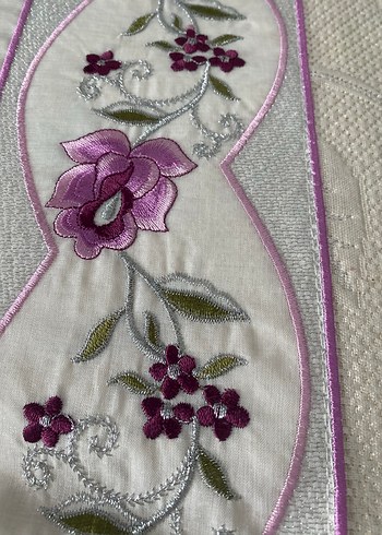 İşlemeli Açık Mor pike takımı - Görsel 3