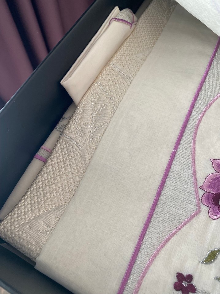 İşlemeli Açık Mor pike takımı - Görsel 5