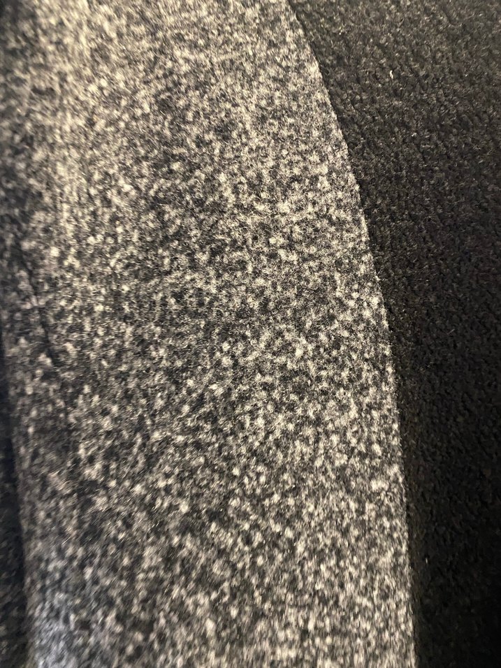 Gri Fermuarlı Yün Uzun kaban - Görsel 4