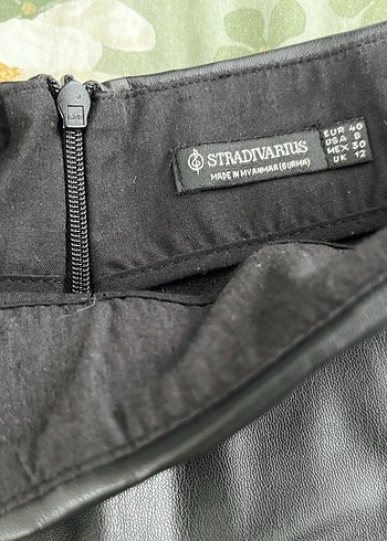 Stradivarius Deri Şort Etek - Görsel 2