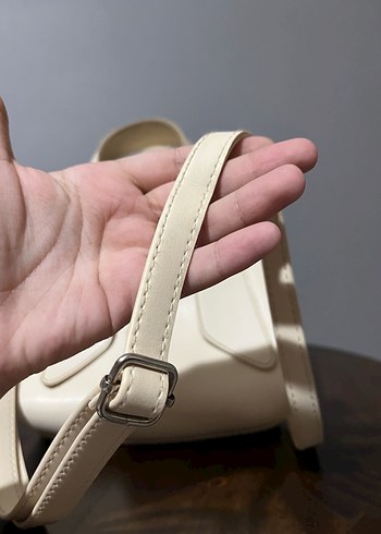 Bej Minimalist Deri Kadın Çanta - Görsel 4