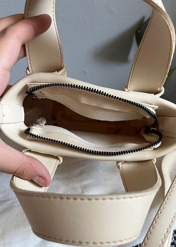 Bej Minimalist Deri Kadın Çanta - Görsel 3