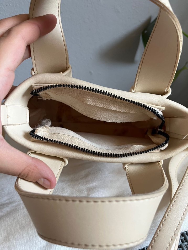 Bej Minimalist Deri Kadın Çanta - Görsel 3