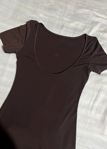 Kahverengi Kadın Uzun Elbise - Görsel 3