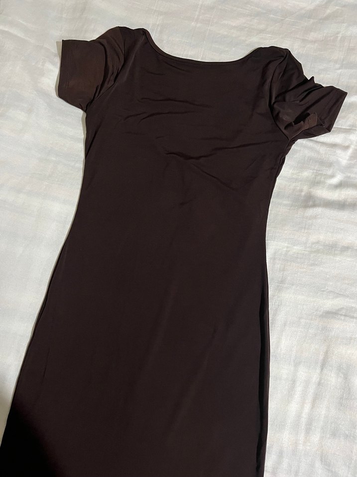 Kahverengi Kadın Uzun Elbise - Görsel 2