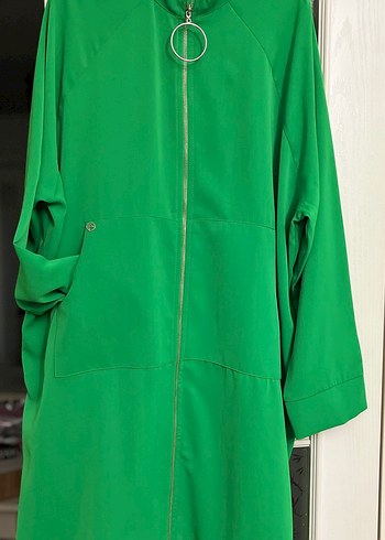 Yeşil Parlak Kadın Tesettür Tunik - Görsel 3