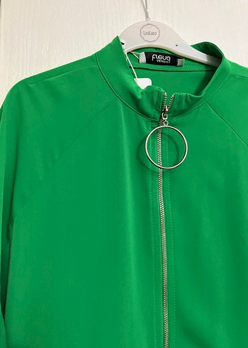 Yeşil Parlak Kadın Tesettür Tunik - Görsel 6