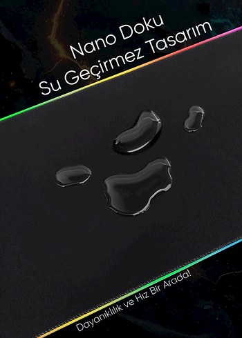 RGB Işıklı Geniş Alan Gaming Mousepad 80x30 cm - Görsel 2