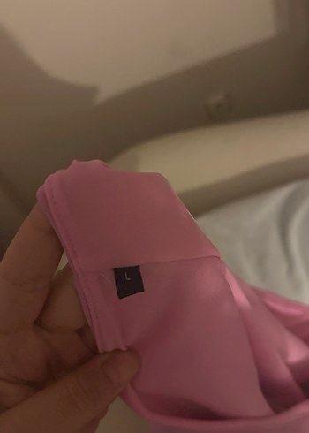 Pembe kadın boyundan bağlamalı bluz - Görsel 3