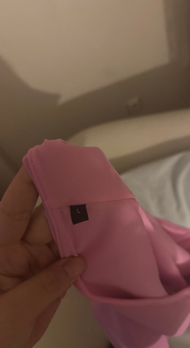 Pembe kadın boyundan bağlamalı bluz - Görsel 3