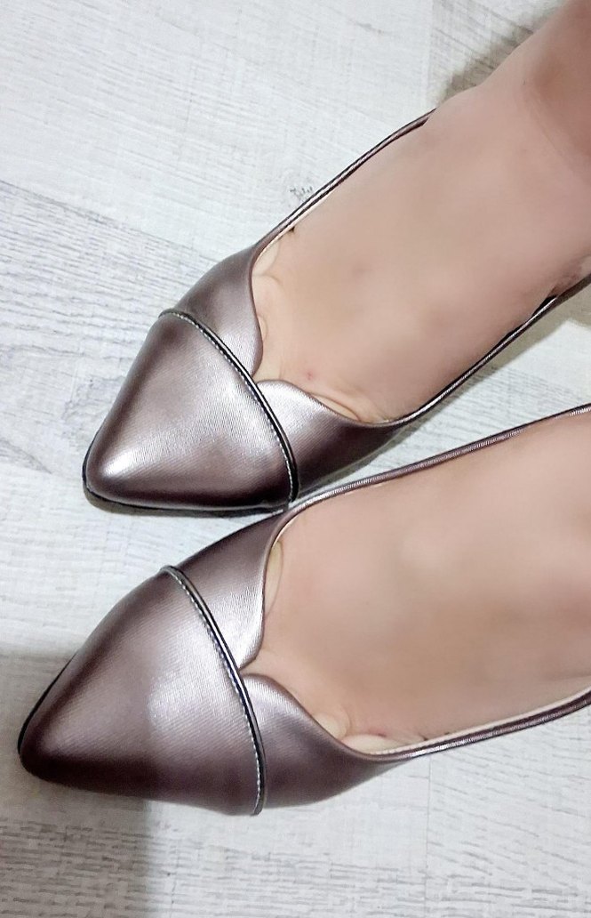 Bej Deri Stiletto Kadın Babet - Görsel 2