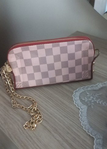 Pembe Ekose Desenli Fermuarlı Kadın Cüzdanı - Görsel 2