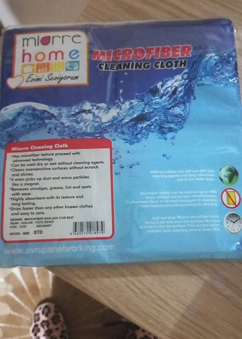 Miorre Ev Mavi Mikrofiber Temizlik Bezi - Görsel 2