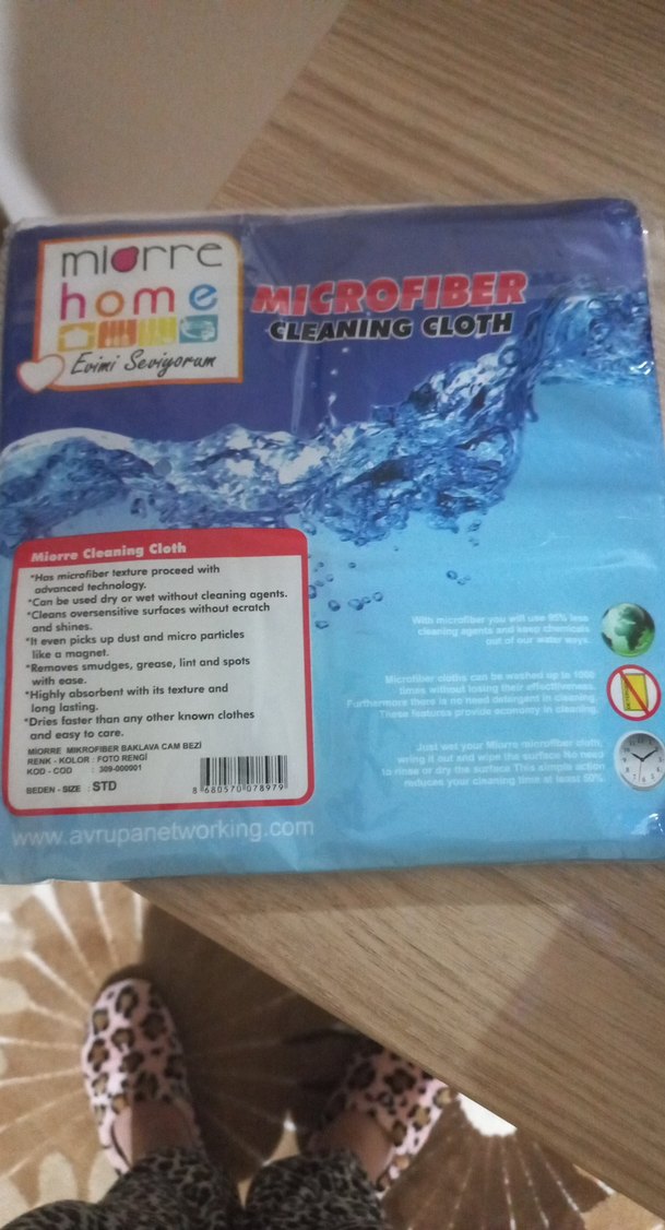Miorre Ev Mavi Mikrofiber Temizlik Bezi - Görsel 2
