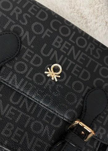 Siyah Baskılı Deri Kadın Çapraz Çanta - Görsel 2