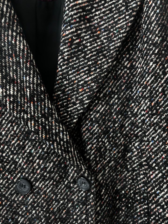 Düğmeli Gri Midi Kaban - Görsel 2