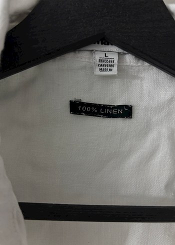 Beyaz Keten kadın Gömlek - Görsel 2